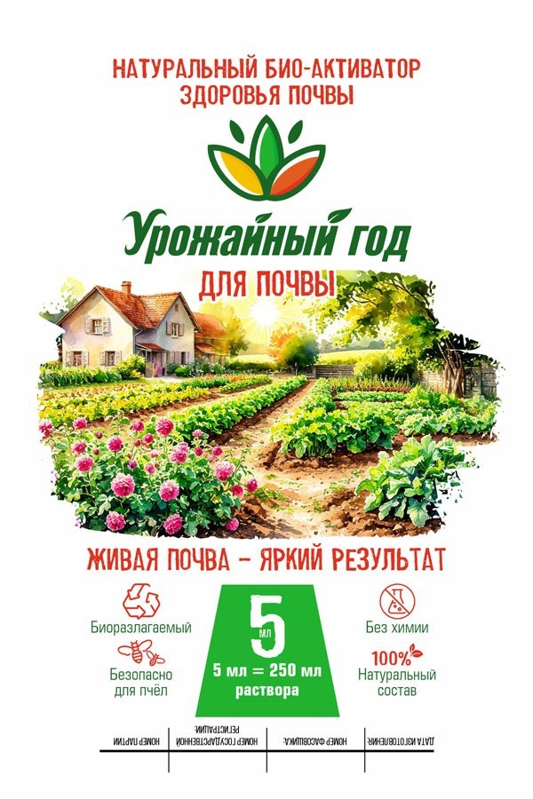 Урожайный год 5мл концентрат натурального био-активатора почвы