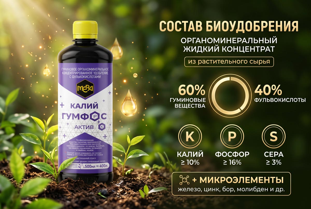 Что внутри бутылки Калий Гумфос?